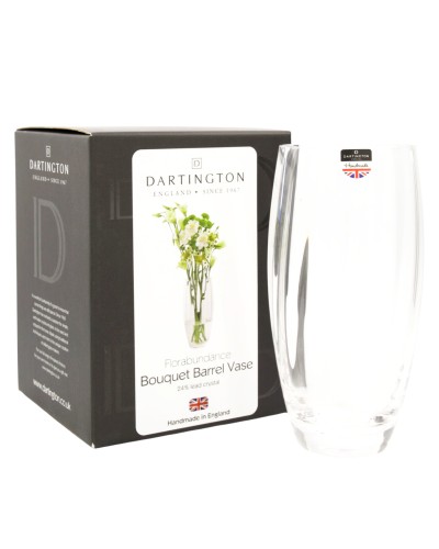 Dartington Florabundance Bouquet Barrel Vase 24% Lead Crystal Clear Glass Vase Brand New , Christmas Gifts, Wedding Gifts, Glassware image