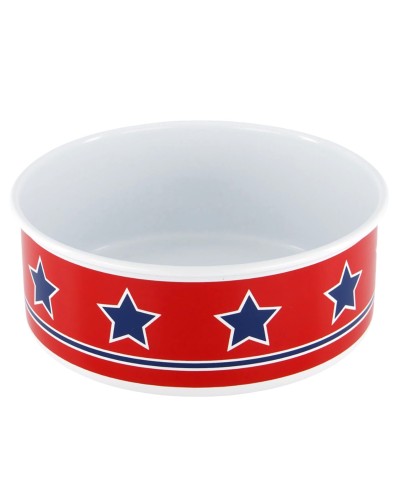 The Little Dog Laughed Star Enamelled Pet Bowl 19 cm x 19 cm x 7 cm image