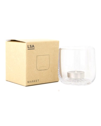 LSA International Market Clear Glass Tealight Holder and Tea Light image