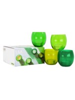 LSA International Coro Assorted Leaf Glass Tea Light Holders and Tea Lights set of 4 LSA International Coro Assorted Leaf Glass Tea Light Holders and Tea Lights set of 4