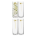 LSA International Century Gold Graphic Highball Glasses 420 ML set of 4 image