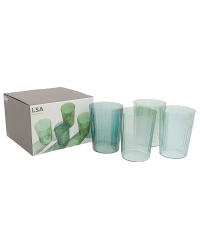LSA International Gems Glass Tumblers Assorted Jade set 4 Tableware, LSA International, Christmas Gifts, Wedding Gifts image