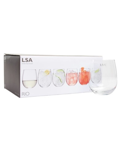 LSA International Rio Clear Balloon Tumbler 500ml set of 6 Brand New , LSA International, Glassware image