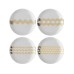 LSA International Chevron Metallic Gold Teaplates set of 4 Tableware, Homewares, LSA International, Christmas Gifts, Wedding Gifts image