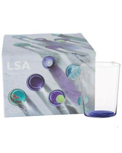 Showing image for LSA International Coro Lagoon Coloured Base Tumblers Large set of 4 LSA International Coro Lagoon Coloured Base Tumblers Large set of 4 image