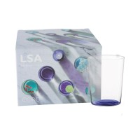 LSA International Coro Lagoon Coloured Base Tumblers 560ml set of 4 LSA International Coro Lagoon Coloured Base Tumblers 560ml set of 4
