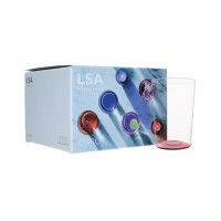 LSA International Coro Berry Coloured Base Tumblers, 560ml set of 4 LSA International Coro Berry Coloured Base Tumblers, 560ml set of 4