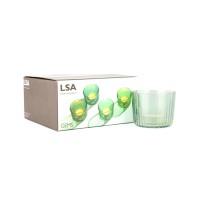 LSA International Gems Glass Tea Light Holders and Tea Lights 8pce
