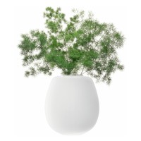 LSA International Boulder Opaque White Glass Spherical Vase