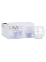 LSA International 4 Pearl Glass Tea Light Holders & Candles LSA International 4 Pearl Glass Tea Light Holders & Candles