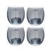 LSA International Zinc Glass Tea Light Holders & Candles set of 4 image