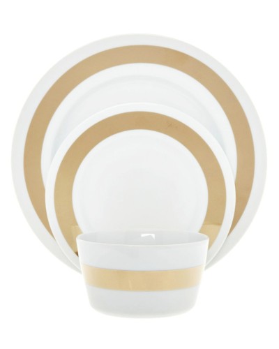LSA International Space Gold 3pce Bowl, side & Dinner Plate Set Tableware, LSA International, Christmas Gifts, Wedding Gifts image