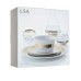 LSA International Space Gold 3pce Bowl, side & Dinner Plate Set Tableware, LSA International, Christmas Gifts, Wedding Gifts image