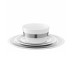 LSA International Space Platinum 3pce Bowl, Side & Dinner Plate Set Tableware, LSA International, Christmas Gifts, Wedding Gifts image
