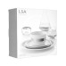 LSA International Space Platinum 3pce Bowl, Side & Dinner Plate Set Tableware, LSA International, Christmas Gifts, Wedding Gifts image