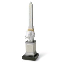 Lladro Pulcino obelisk (golden white left) Porcelain Figurine 01007172 retired historical piece