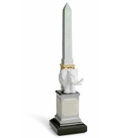 Lladro Pulcino obelisk (golden white right) Porcelain Figurine 01007173 retired historical piece