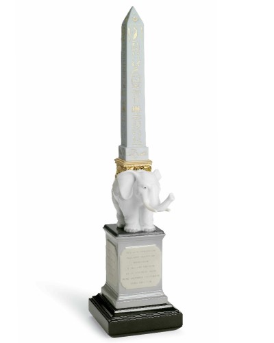 Showing image for Lladro Pulcino obelisk (golden white right) Porcelain Figurine 01007173 retired historical piece Lladro Pulcino obelisk (golden white right) Porcelain Figurine 01007173 retired historical piece image