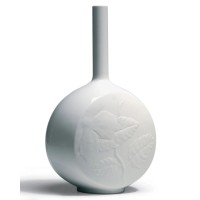 Lladro White Flower Twig Canvas Vase 01007072