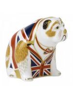 Royal Crown Derby Union Jack Bulldog Paperweight