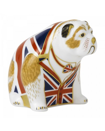 Royal Crown Derby Union Jack Bulldog Paperweight image