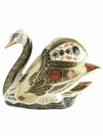 Royal Crown Derby Old Imari Solid Gold Band Swan