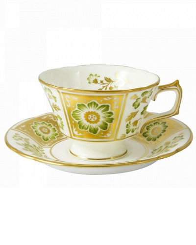 Royal Crown Derby Panel Green Tea Cup & Saucer image