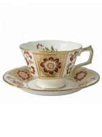 Royal Crown Derby Panel Red Tea Cup & Saucer
