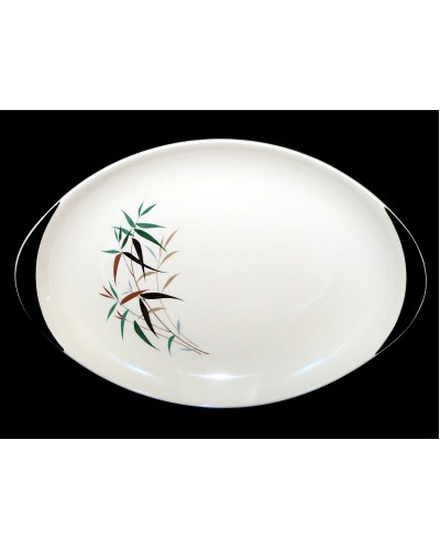 Royal Doulton Bamboo China Oval Platter L14.75" x w 10" approx D6446 Tableware, Royal Doulton, Royal Doulton Bamboo D6446, Royal Doulton image