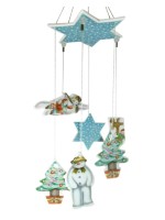 Royal Doulton Flying Snowman Hanging Mobile The Snowman Collection