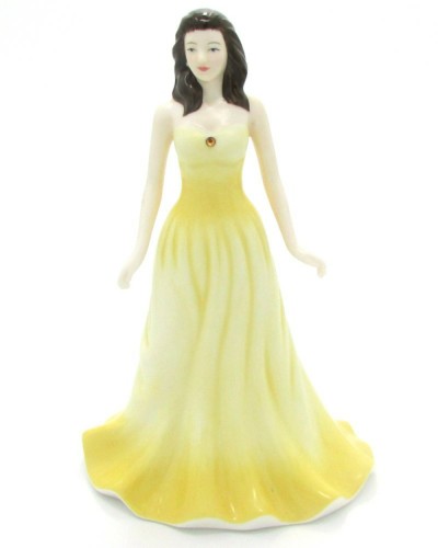 Royal Doulton November Topaz Gemstones Figurine HN4980 Royal Doulton, Royal Doulton Gemstones, Royal Doulton, Pre Owned image
