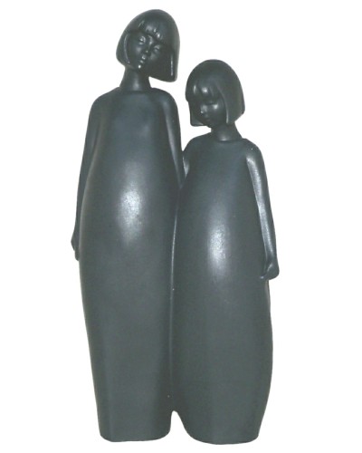 Royal Doulton Sisters Black Basalt Images Figurine HN3019 Royal Doulton, Royal Doulton, Royal Doulton Images, Pre Owned image