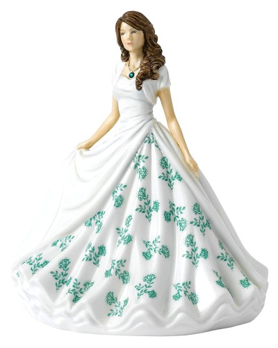 Royal Doulton May Emerald Birthstone Figurine HN5901 Royal Doulton, Royal Doulton Petite Pretty Ladies, Figurines & Collectables, Royal Doulton, Royal Doulton Birthstone, Brand New image