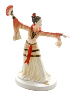 Royal Doulton Chinese Fan Dance Dances Of The World Figurine HN5568 Royal Doulton Chinese Fan Dance Dances Of The World Figurine HN5568