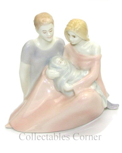 Royal Worcester New Born Coloured Moments Figurine image