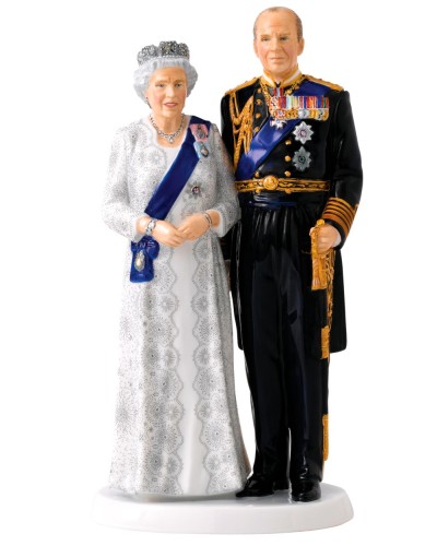 Royal Doulton 70th Platinum Wedding Anniversary Figure image