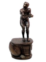 Royal Doulton Rugby Player Bronze Effect Sporting Figurine SG3