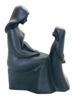 Royal Doulton Mother and Daughter Black Basalt Images Figurine HN2843 