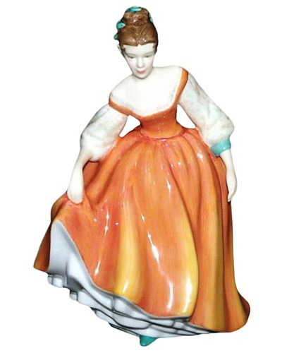 Royal Doulton Fair Lady Orange Dress Petite Pretty Ladies Figurine HN5274 image