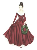Royal Doulton Mistletoe and Wine Songs of Christmas Figurine HN5071 Royal Doulton Mistletoe and Wine Songs of Christmas Figurine HN5071
