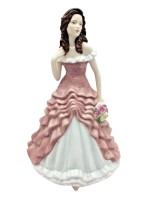 Royal Doulton November Chrysanthemum Flower of the Month Petite Figurine HN5510 Royal Doulton November Chrysanthemum Flower of the Month Petite Figurine HN5510