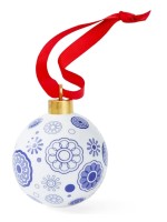 Spode Blue Italian Brocato Christmas Tree Bauble