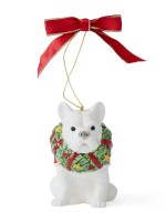 Spode Christmas Tree French Bulldog Ornament