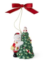 Spode Christmas Tree Hugger Snowman Ornament