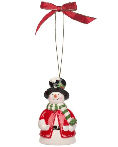 Spode Christmas Tree Snowman Hanging Ornament Portmeirion, Portmeirion , Homewares, Christmas Decorations, Christmas All, Christmas Decorations image