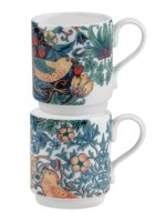 Spode Morris & Co Strawberry Thief Stacking Mug Set of 2 