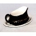 Grindley Satin White Pottery Gravy / Sauce Boat & Stand Tableware, Grindley, Grindley Pottery image