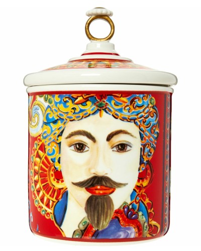 Baci Milano Red Face Covered Jar 22 x 13 cm image