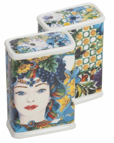 Baci Milano Ocean Salt & Pepper Set 2pce Tableware, Homewares, Brand New , Christmas Gifts, Wedding Gifts, Baci Milano image