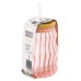 Manna Squiggle Pink Glass Wood Lid Tumbler & Straw Tableware, Homewares, Brand New , Glassware, Manna image